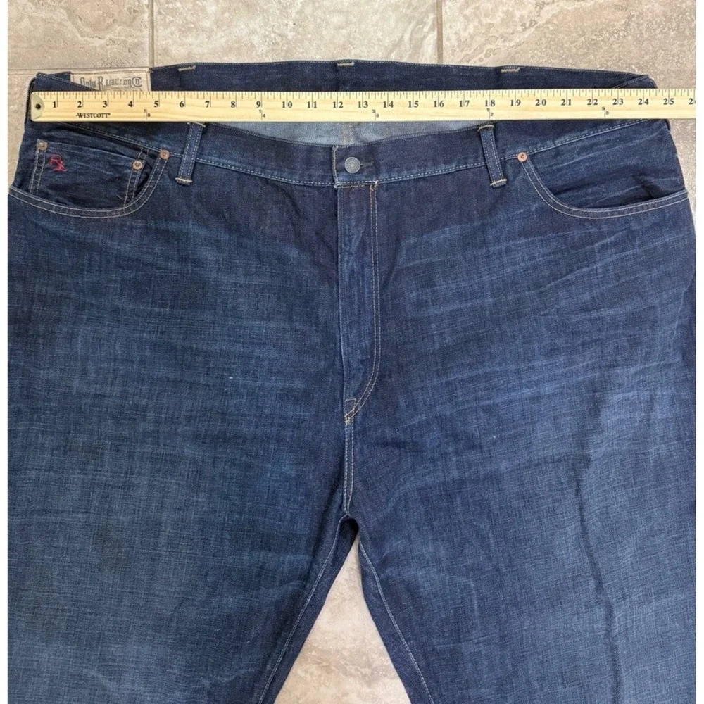 Polo Ralph Lauren Mens Big & Tall 50B x 32 Dark Wash Indigo Denim‎ Jeans